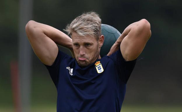 Carlos Hernández en un entrenamiento.
