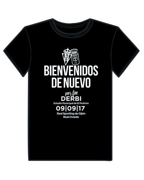 Modelo de las dos camisetas que se van a poner a la venta.