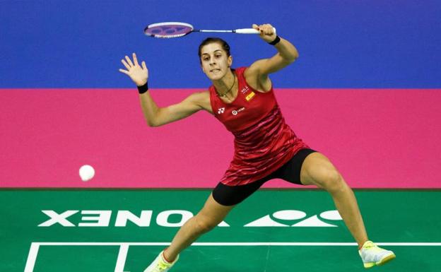 Carolina Marín, en el Mundial de Glasgow.