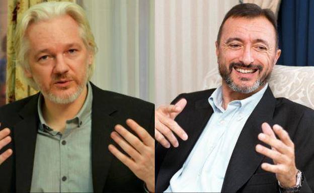 Julian Assage y Arturo Pérez-Reverte.