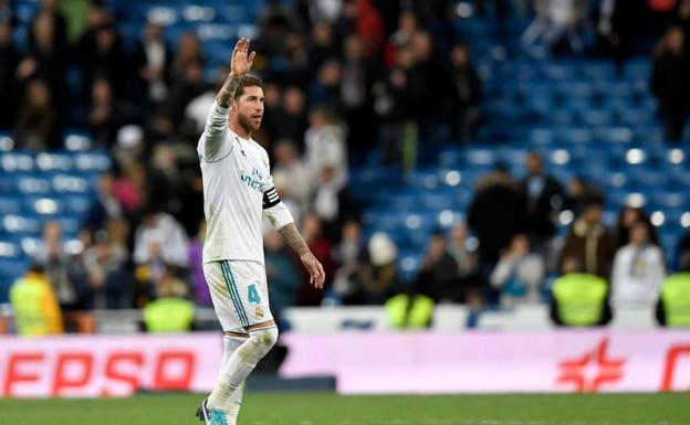 Ramos, tras el partido ante Las Palmas./AFP