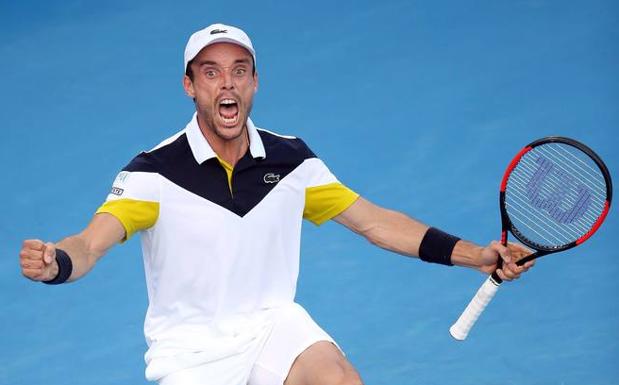 Roberto Bautista celebra la victoria en semifinales. /Afp