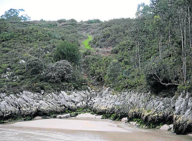 Zona prevista para el acceso a Guadamía desde Ribadesella. / ACEBAL