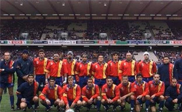 Los miembros del equipo español en la cita mundialista de hace 19 años.