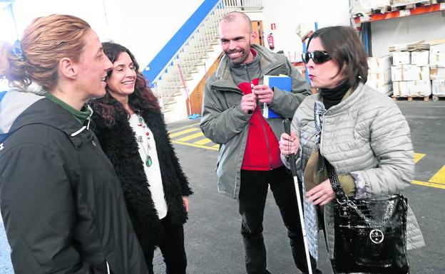 La monitora Ana Martínez Roza, la coordinadora Sonia González, el técnico Abel Martínez y la directora de Inserta en Asturias, Beatriz Ávila