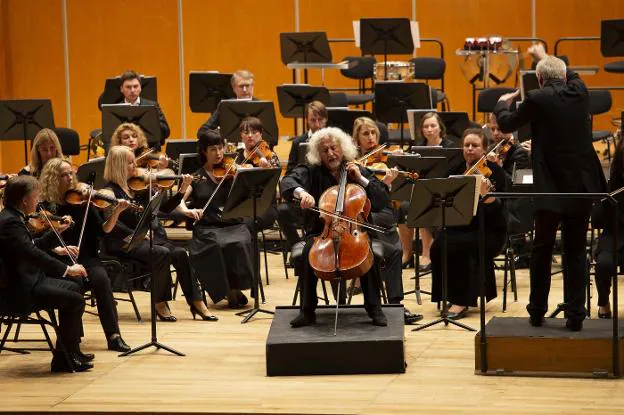 Resultado de imagen de Mischa Maisky, violonchelo. Orquesta Sinfónica Estatal de Lituania Gintaras