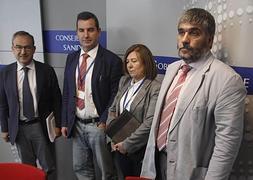 Concha Mena, Jacinto Braña, Julio Bruno y Julio Pascual, ayer. :: M. R./