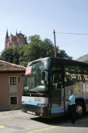 EN AUTOBÚS. Los visitantes deben utilizar el transporte público para subir a los Lagos. / NEL ACEBAL/