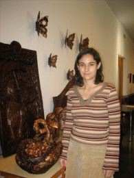 CASTAÑAS. María, ayer en la Casa de Cultura de Arriondas. / N. A./