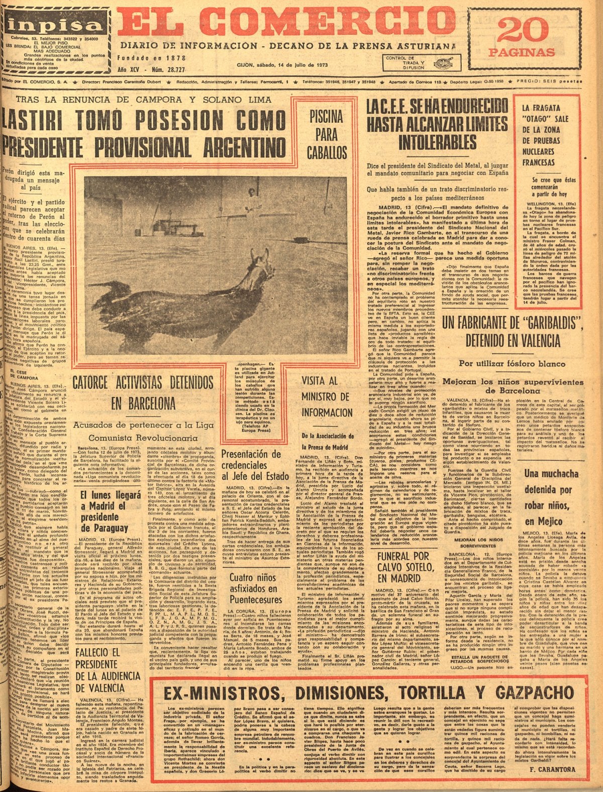 TAL DÍA COMO HOY... en 1973