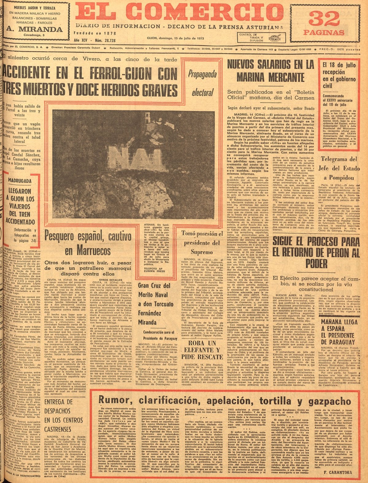 TAL DÍA COMO HOY... en 1973