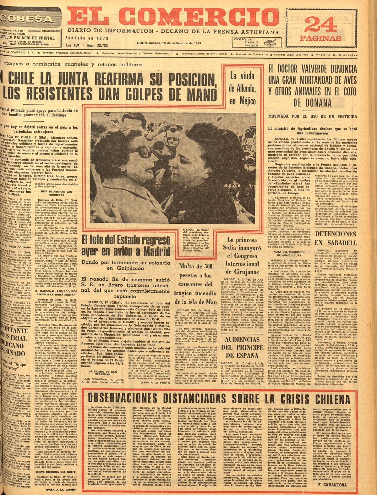 TAL DÍA COMO HOY... en 1973