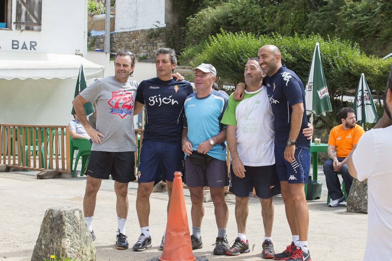 Entrenamiento del Sporting en la playa