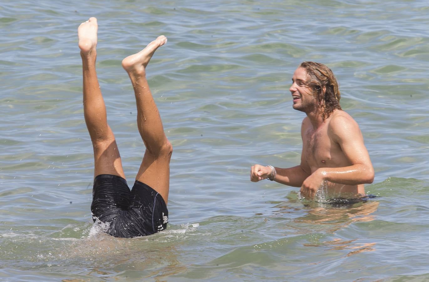 Entrenamiento del Sporting en la playa