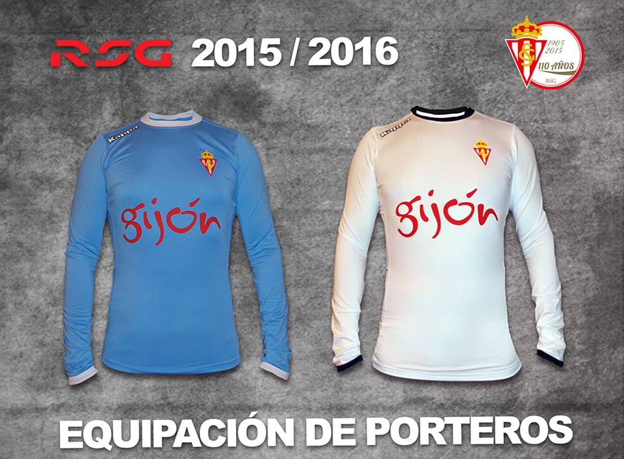 La equipación del Real Sporting de Gijón para la temporada 2015/2016