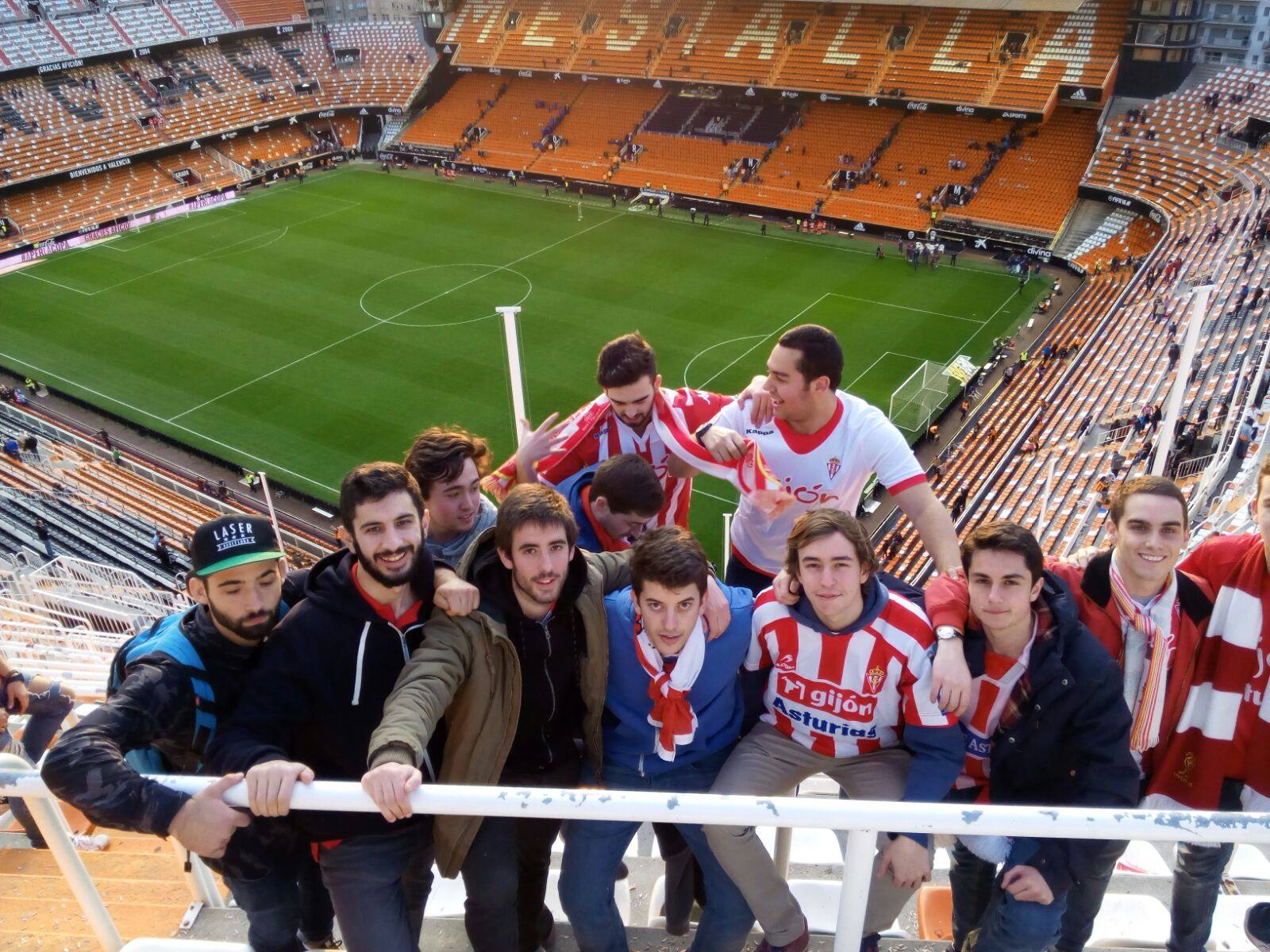 La mareona del Sporting, en Valencia