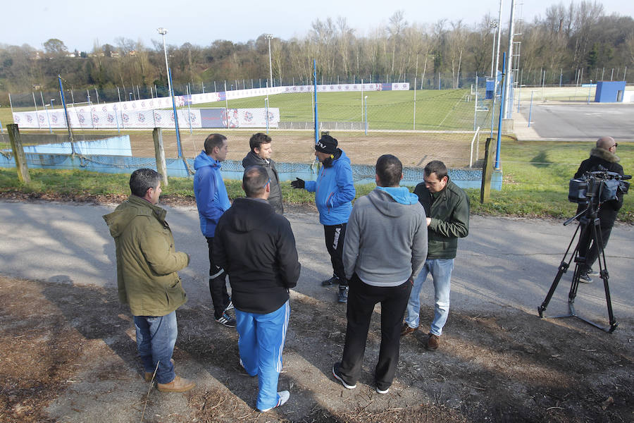 Entrenamiento a puerta cerrada en El Requexón