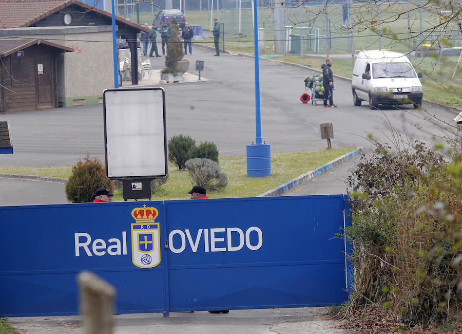 Entrenamiento a puerta cerrada en El Requexón