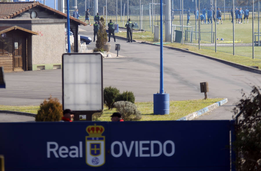 Entrenamiento a puerta cerrada en El Requexón