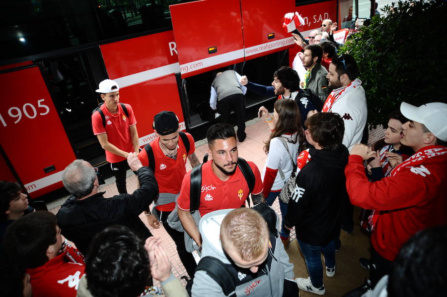 El Sporting ya está en Getafe