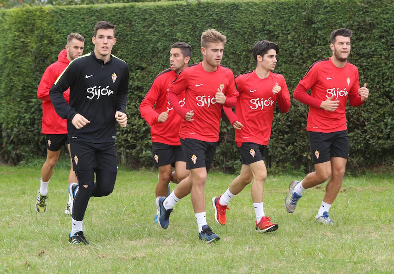 Entrenamiento del Sporting del 13 de octubre de 2016