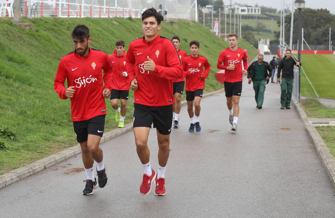 Entrenamiento del Sporting del 13 de octubre de 2016