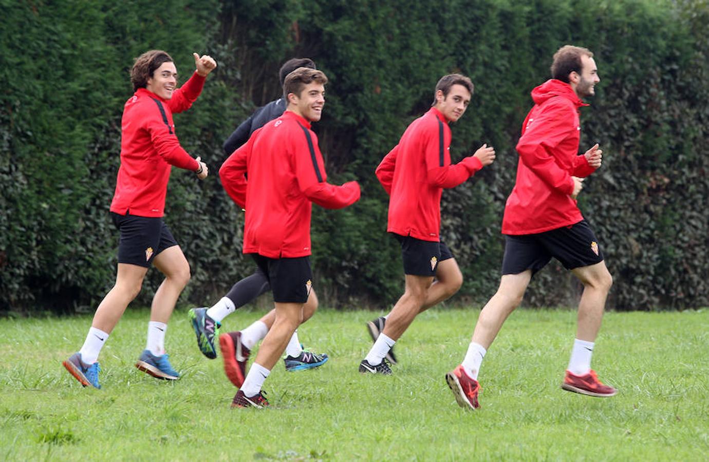 Entrenamiento del Sporting del 13 de octubre de 2016