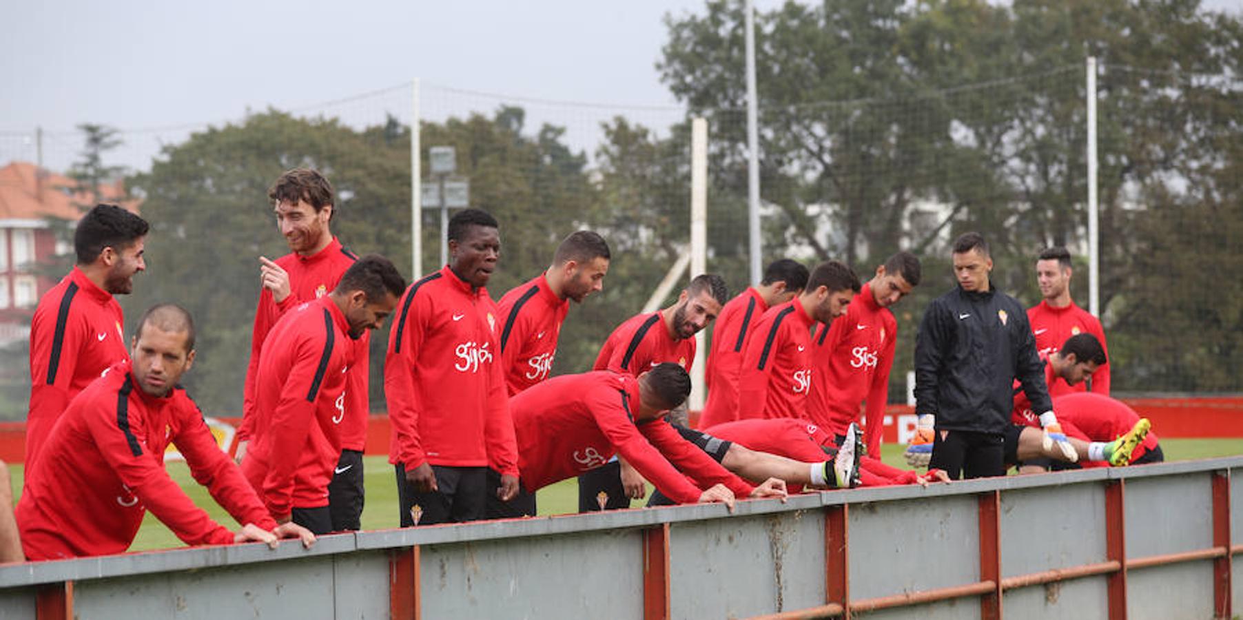 Entrenamiento del Sporting del 13 de octubre de 2016