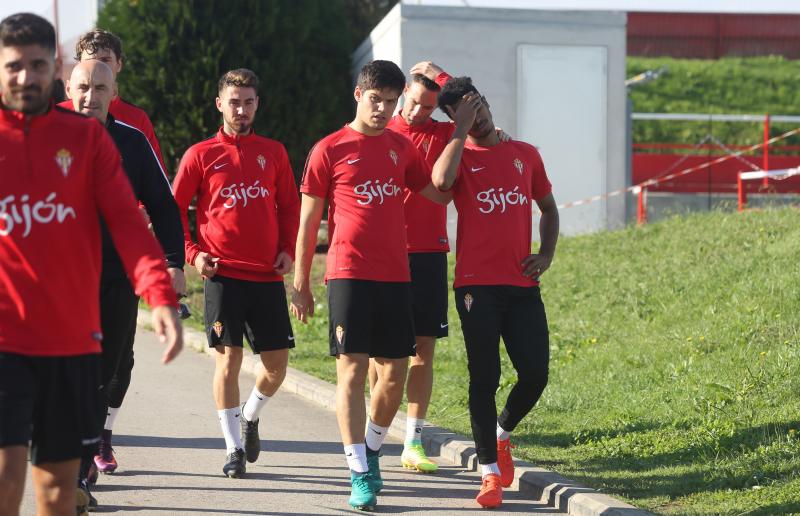 Entrenamiento del Sporting en Mareo