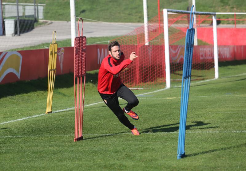 Entrenamiento del Sporting en Mareo