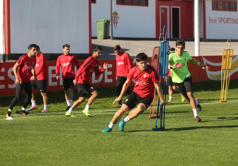 Entrenamiento del Sporting en Mareo