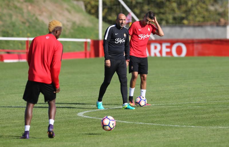 Entrenamiento del Sporting en Mareo