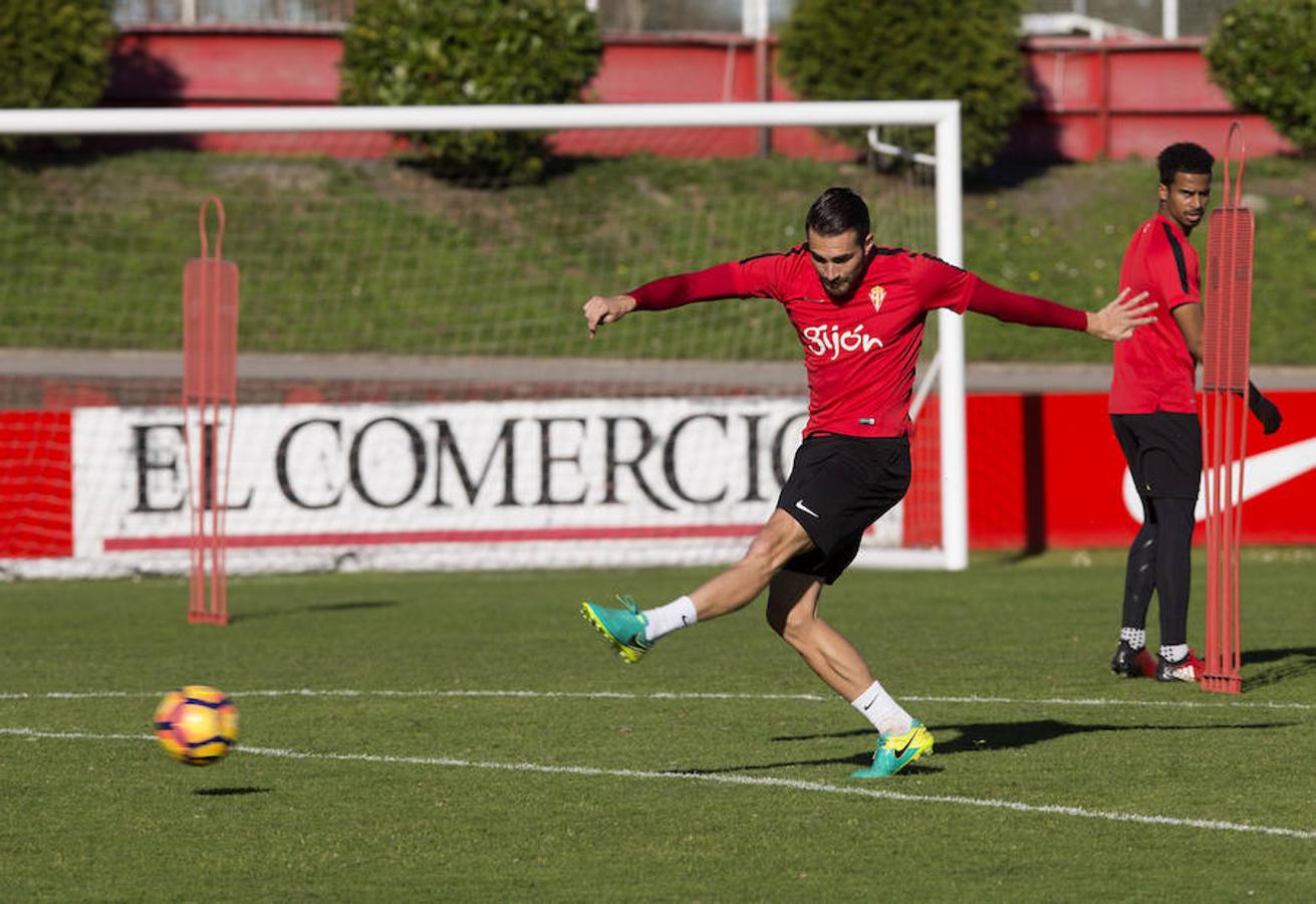 Entrenamiento del Sporting del 5 de diciembre de 2016