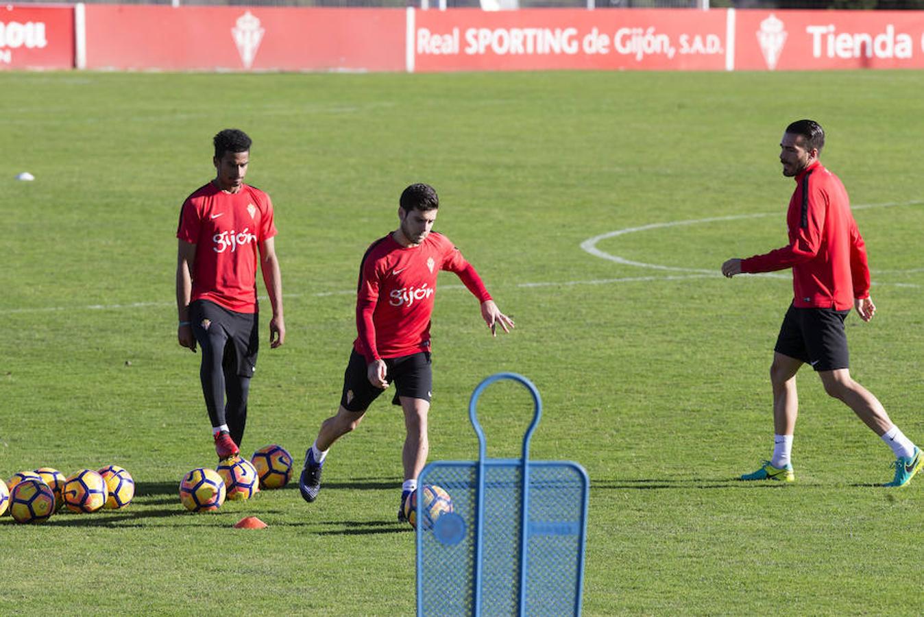 Entrenamiento del Sporting del 5 de diciembre de 2016