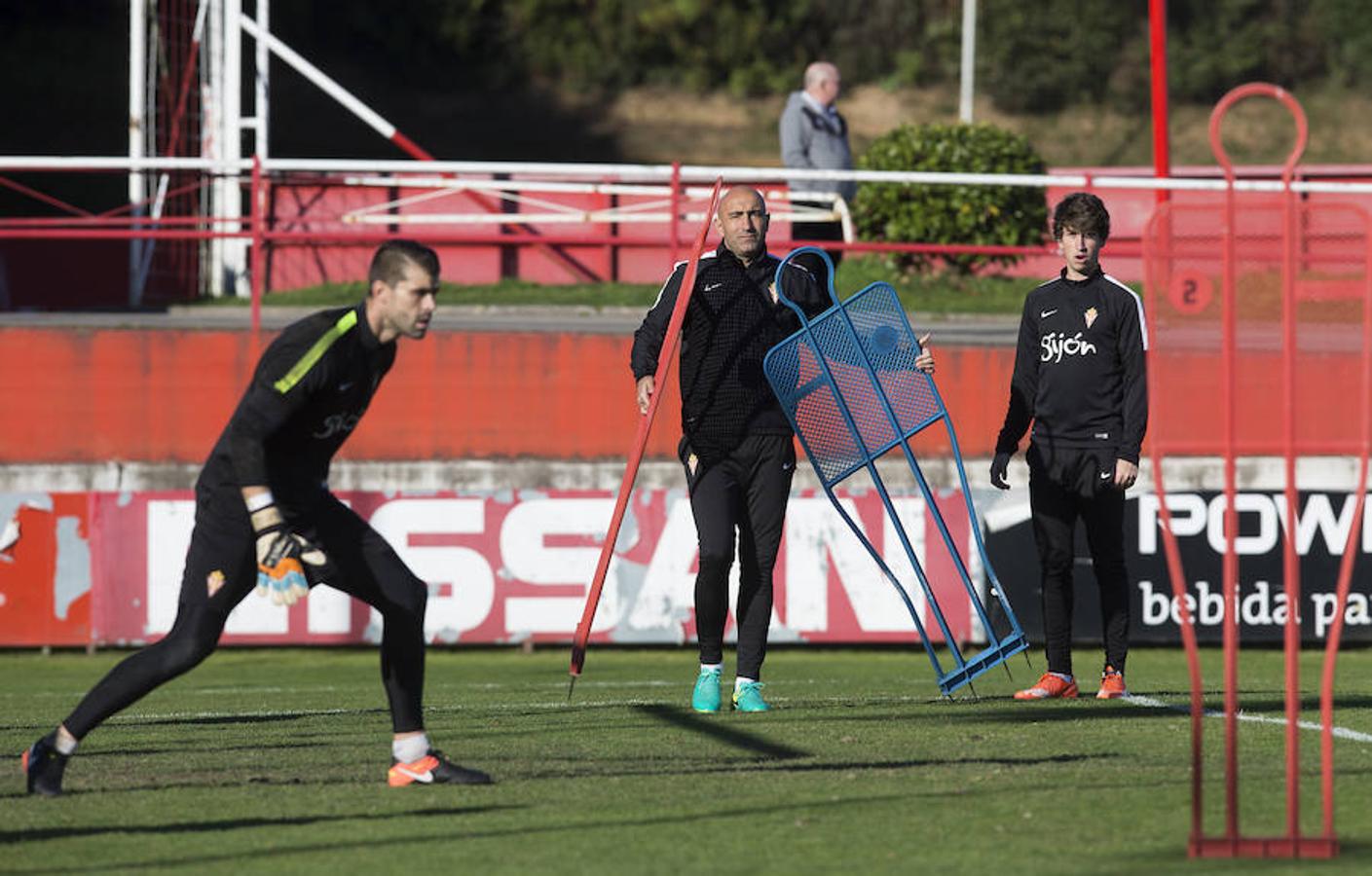 Entrenamiento del Sporting del 5 de diciembre de 2016