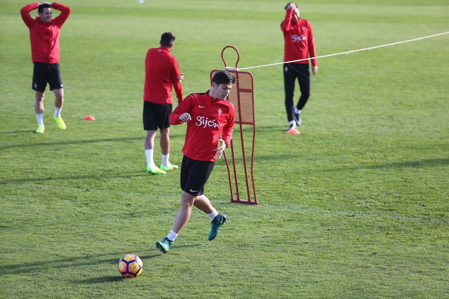 Entrenamiento del Sporting en Mareo