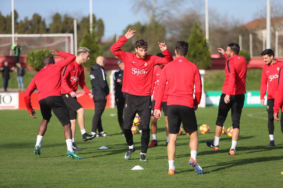 Entrenamiento del Sporting en Mareo