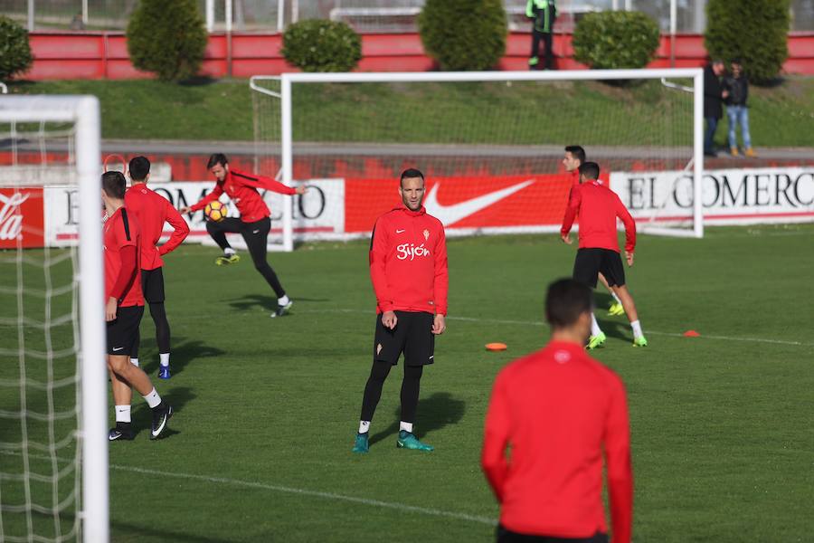 Entrenamiento del Sporting en Mareo