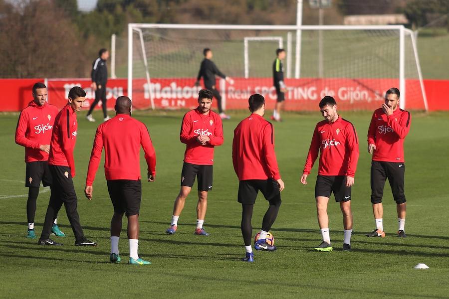 Entrenamiento del Sporting en Mareo