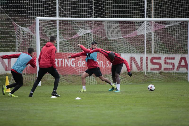 Entrenamiento del Sporting (19/12/16)