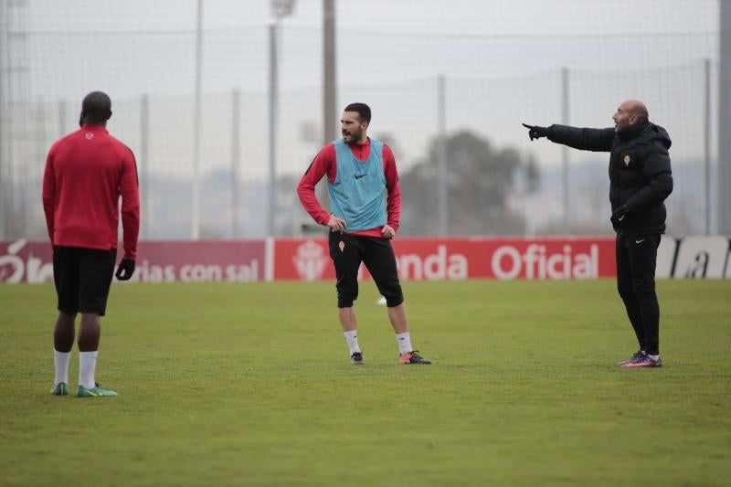 Entrenamiento del Sporting (19/12/16)