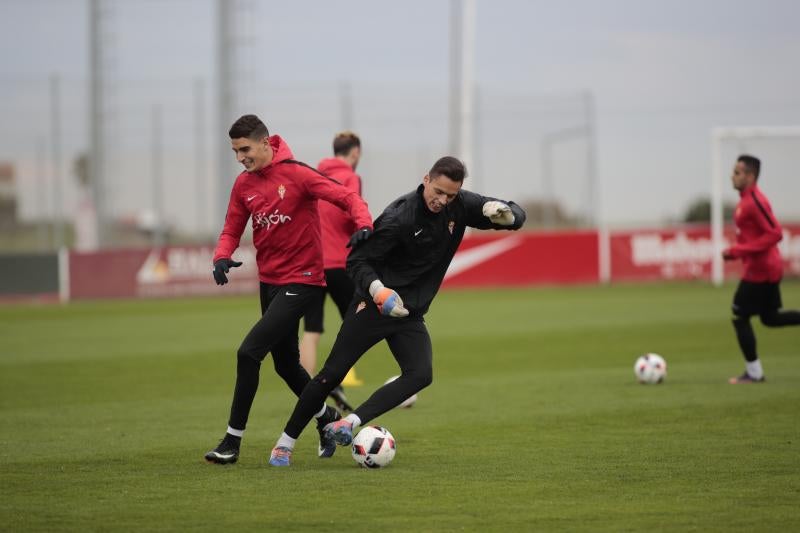 Entrenamiento del Sporting (19/12/16)