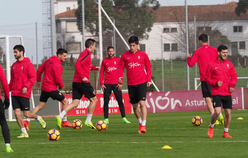 Entrenamiento del Sporting (15/02/17)