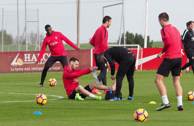 Entrenamiento del Sporting (15/02/17)