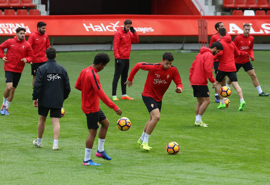 Entrenamiento del Sporting (24-02-2017)