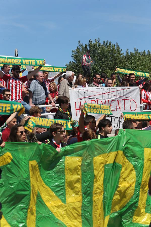 La afición del Sporting se concentra en el último encuentro de Liga del Sproting