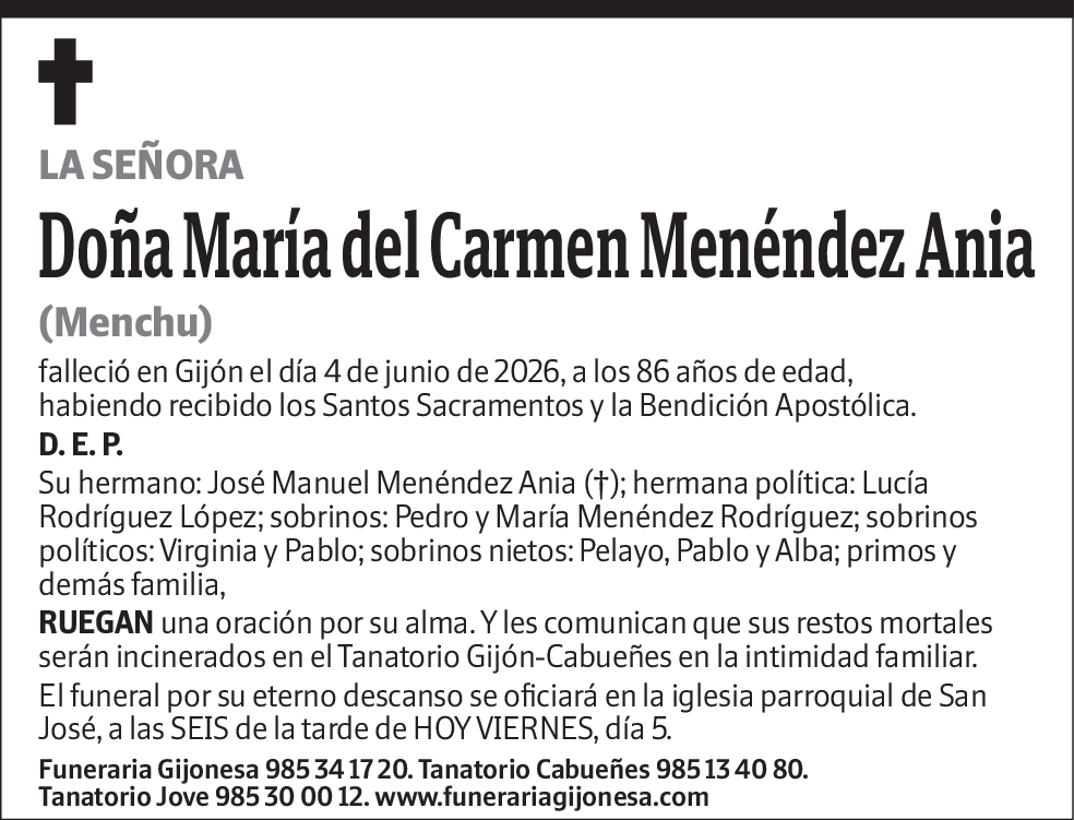 Maria del Carmen Menendez Ania