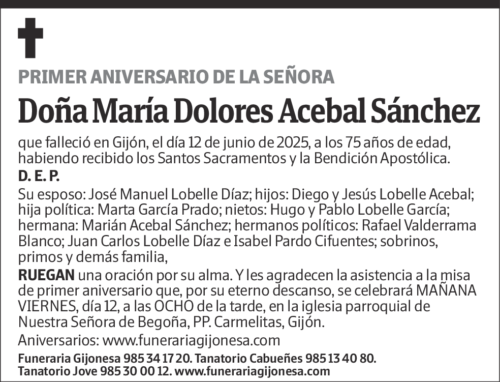 María Dolores Acebal Sánchez