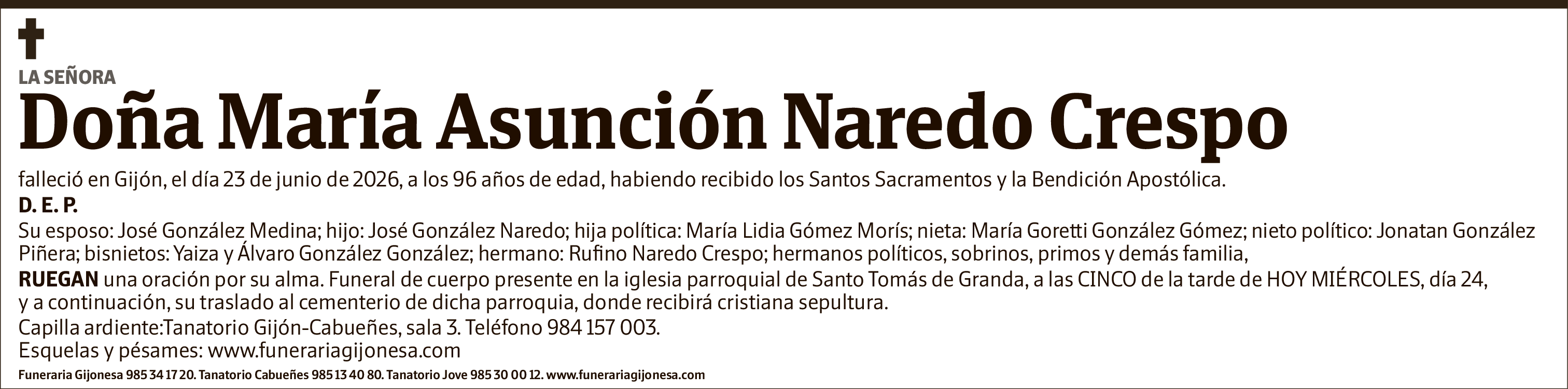 María Asunción Naredo Crespo