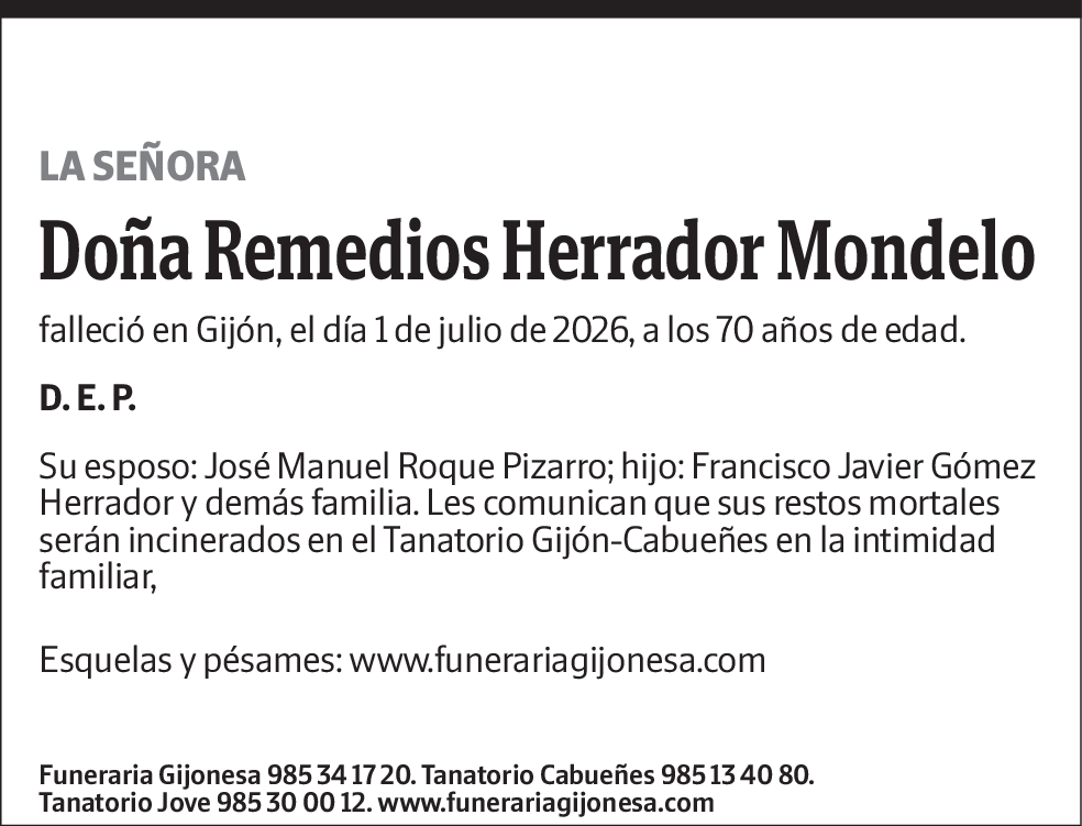 Remedios Herrador Mondelo